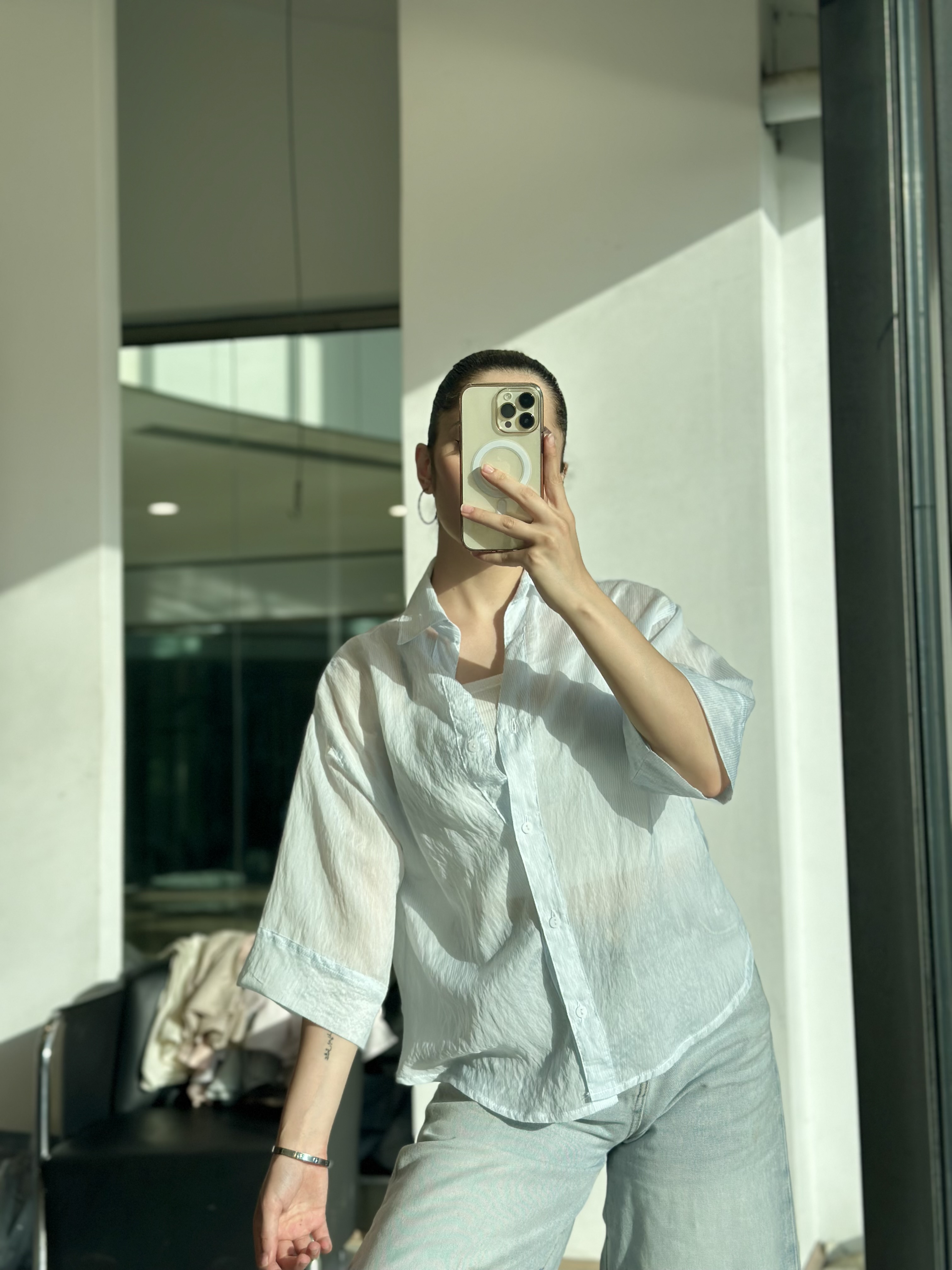 شومیز شیشه ای آبی