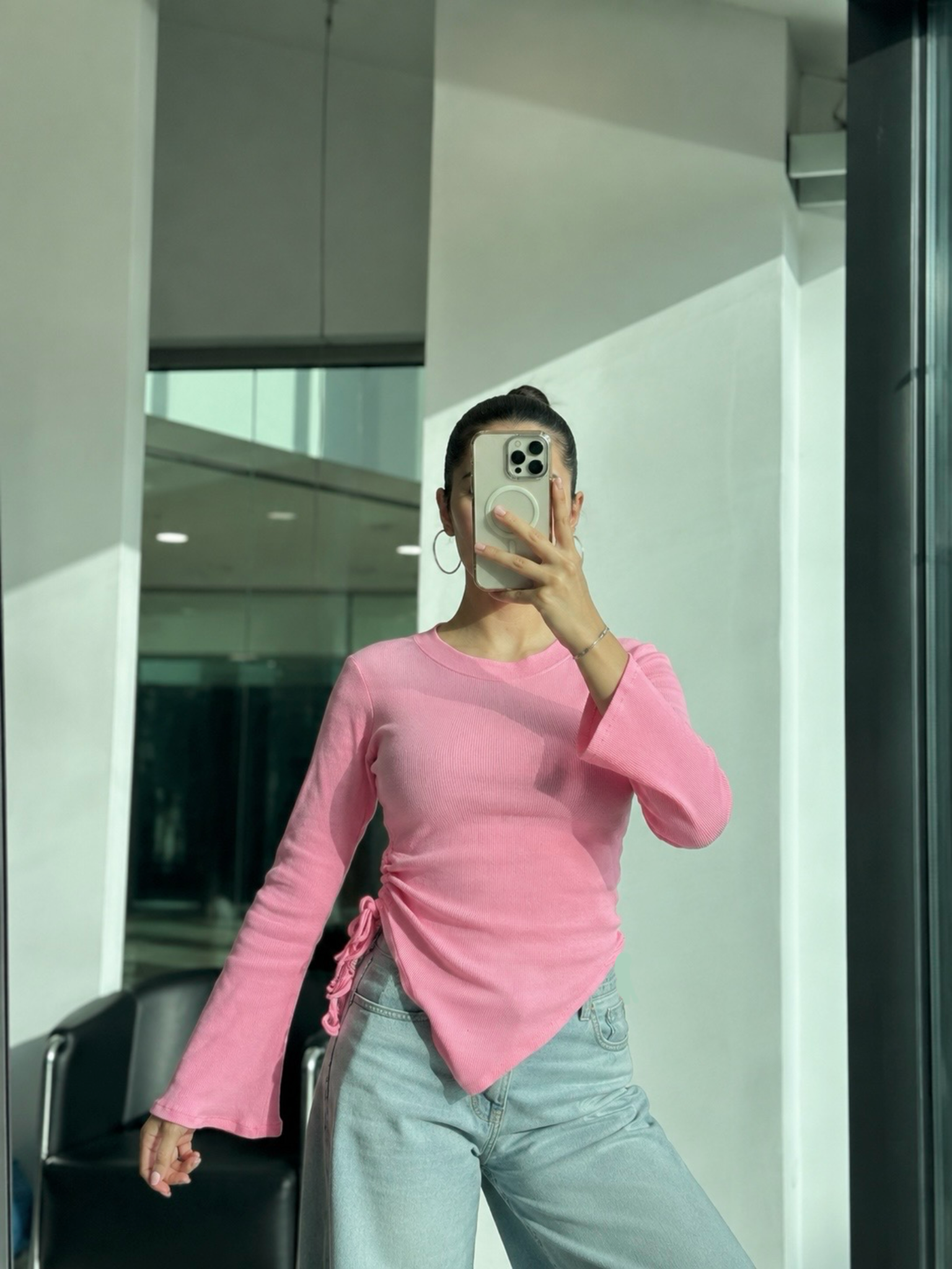 کراپ کیمونو صورتی