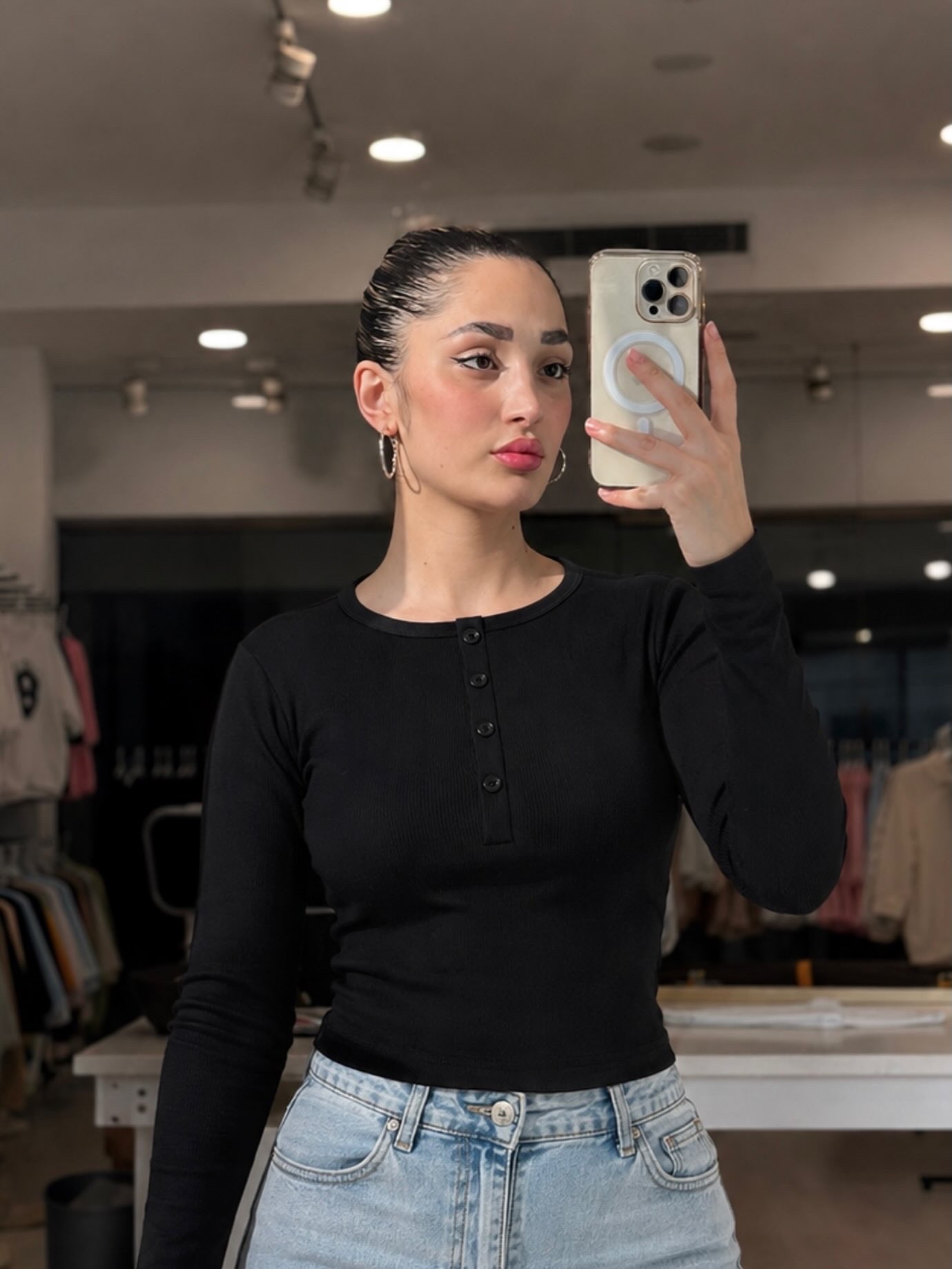 کراپ لانگ مشکی